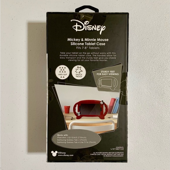 Disney Minnie & Mickey Mouse Silicone Tablet Case-New in Box - Picture 8 of 9